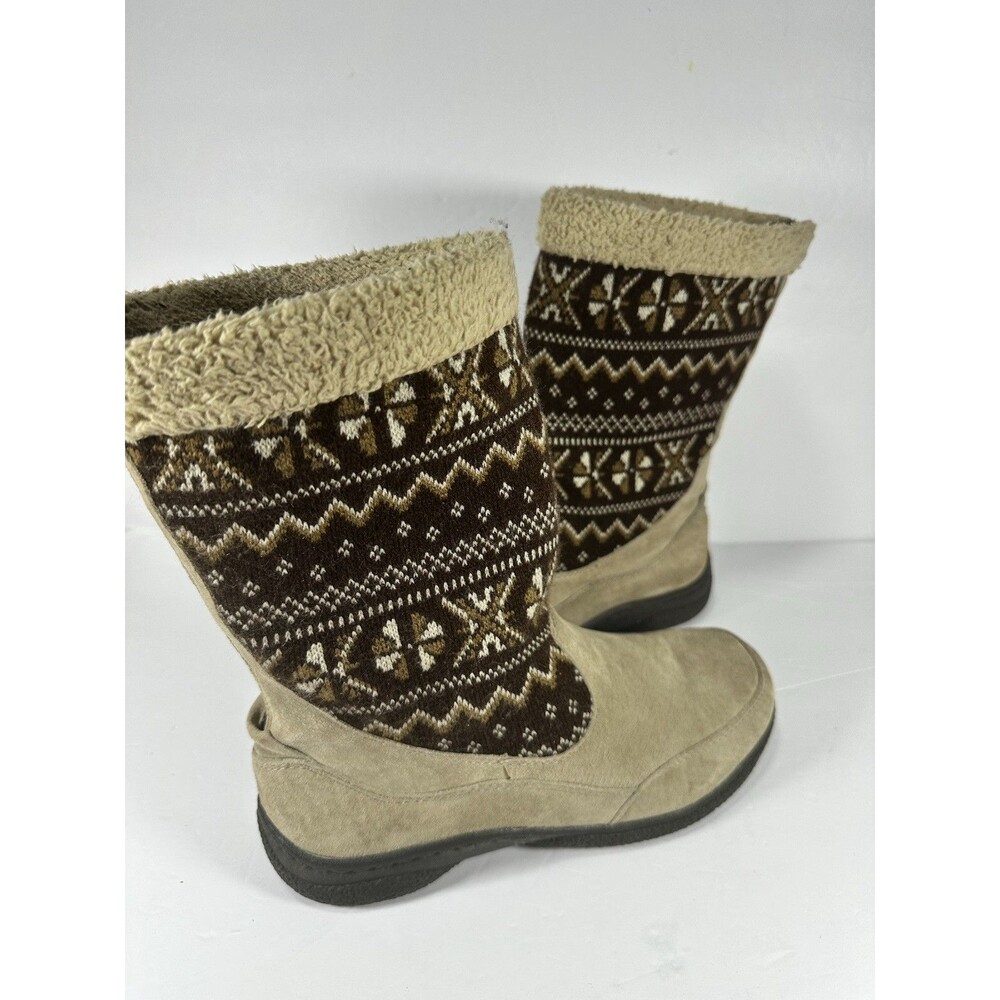 Propét Women’s Fair Isle Suede Winter Boots - Size 8 Medium